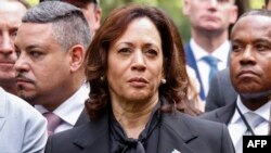 U.S. Vice President Kamala Harris attends a remembrance ceremony on the 22nd anniversary of the terror attack on the World Trade Center, in New York City on September 11, 2023.