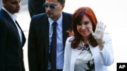 Elected vice president Cristina Fernandez de Kirchner arrives to court in Buenos Aires, Argentina, Dec. 2, 2019. 