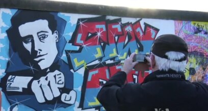 Protesters Block Dismantling Part of Berlin Wall