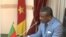Cameroon Prime Minister Joseph Dion Ngute speaks during a meeting on the country's reconstruction, in Yaounde, Dec. 5, 2019. (Moki Edwin Kindzeka/VOA)