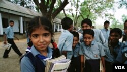 Children outside school. Bangladesh