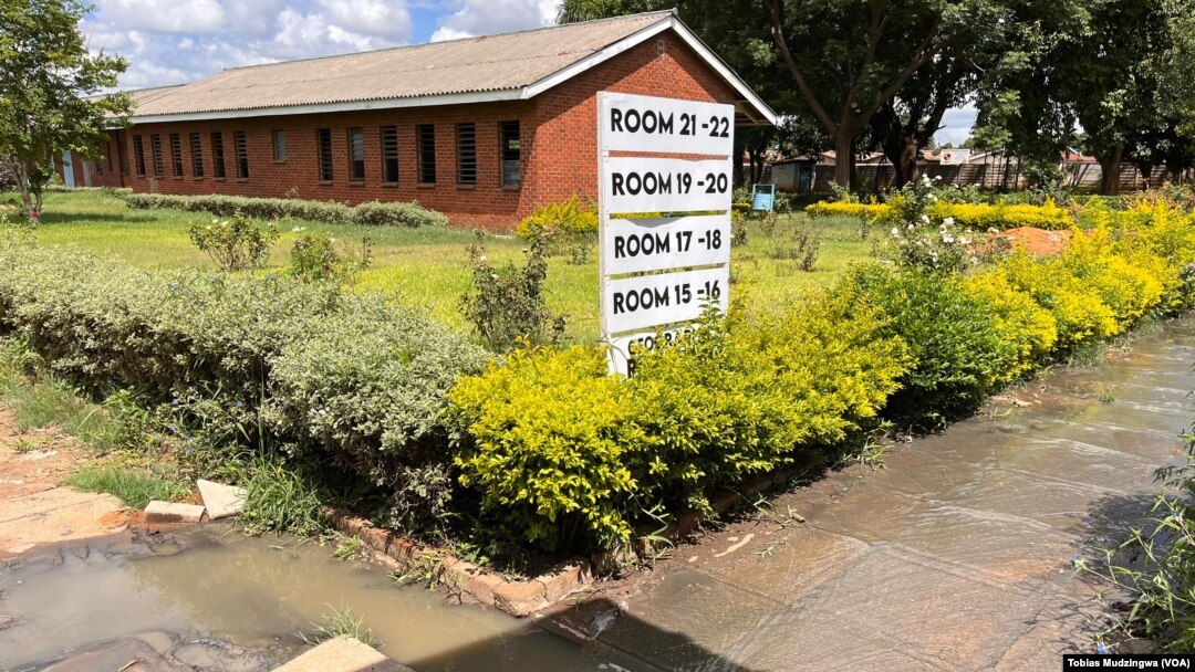 Sewer water flowing at Glen View 2 High School in Harare