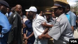 One of the people arrested after the commotion at the Kgalema Motlanthe-led Commission of Inquiry into the gunning down by the army of six people in Harare in August this year.