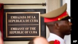 The State Department expels two diplomats from the Cuban Embassy in Washington following a series of unexplained incidents in Cuba that left U.S. officials there with physical symptoms.
