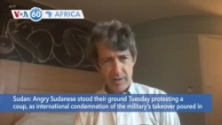 VOA60 Africa - Protests Continue in Sudan after Military Seizes Power