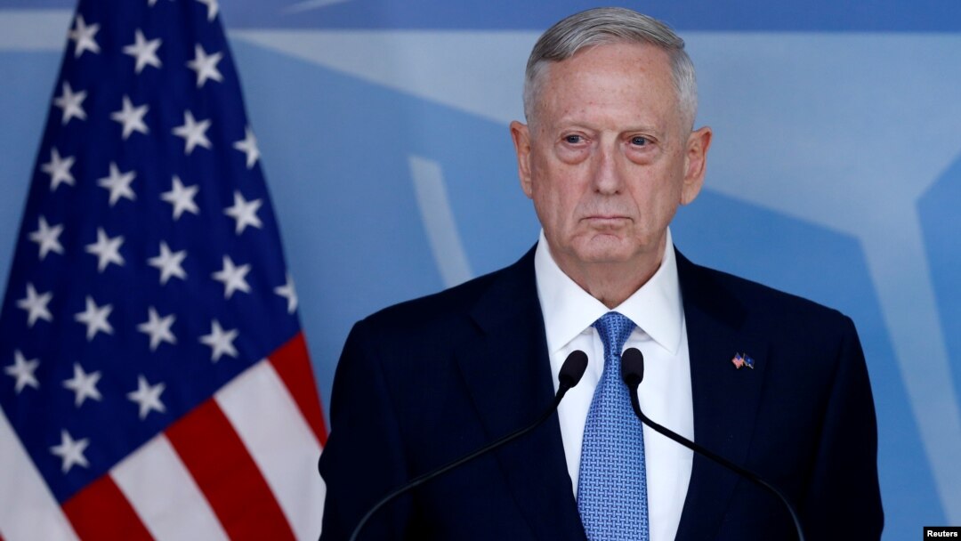 “El contribuyente estadounidense ya no puede cargar con una desproporcionada porción de la defensa de los valores occidentales”, dijo Mattis a sus colegas.
