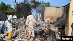 被激進組織博科聖地破壞的民居。(2013年9月19日資料照片)