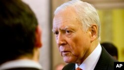 Senator Orrin Hatch on Capitol Hill in Washington, Jan. 29, 2014.