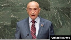 FILE - Agila Saleh Issa at General Assembly 69th session 12th plenary meeting (UN Photo)