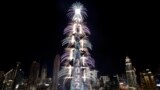 Fireworks explode from the Burj Khalifa, the world's tallest building, during the New Year's Eve celebration in Dubai, United Arab Emirates, Saturday, Jan. 1, 2022.