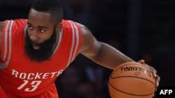 James Harden lors d'un match au Staples Center, Los Angeles, 28 octobre 2014