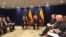 Presidente Iván Duque junto al presidente Donald Trump en una conferencia de prensa en el marco de la Asamblea General de la ONU [Foto: Laura Sepúlveda]