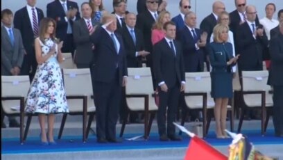 Трамп на прославата на Денот на Бастилја