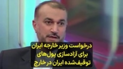 درخواست وزیر امور خارجه ایران برای آزادسازی پول‌های توقیف‌شده ایران در خارج