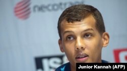 Le chanteau Stromae à Kinshasa le 9 octobre 2015.