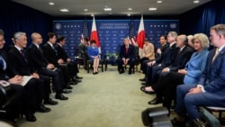 资料照片：美国总统唐纳德·特朗普在美国纽约市举行的第81届联合国大会期间，与日本首相高市早苗举行双边会晤。(2026年9月22日)