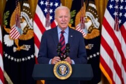 President Joe Biden speaks about the coronavirus pandemic in the East Room of the White House in Washington, Aug. 3, 2021.