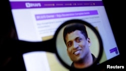 Byju's owner Byju Raveendran photo is seen on his company web page in this illustration on July 17, 2024. 