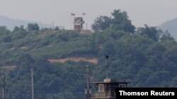 تصویری آرشیوی از منطقه مرزی بین کره شمالی و کره جنوبی