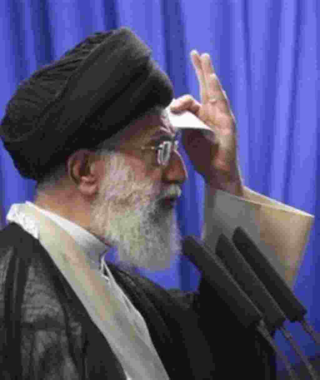 Iran's Supreme Leader Ayatollah Ali Khamenei, delivers his sermon during the Friday prayers, at the Tehran University campus, in Tehran, Iran, Friday, June 19, 2009. Iran's supreme leader said Friday that the country's disputed presidential vote had not b