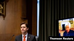 Senator Ben Sasse, R-Neb., listens during a Senate Finance Committee hearing for Janet Yellen, of California, President-elect Joe Biden's nominee for Treasury Secretary in Washington, January 19, 2021.