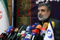 FILE - Behrouz Kamalvandi, spokesman for the Atomic Energy Organization of Iran speaks during news conference in Tehran, Sept. 7, 2019.