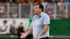 Marc Wilmots déçu lors du match Côte d'Ivoire-Maroc au stade Felix Houphouët-Boigny, Abidjan, le 3 octobre 2017.