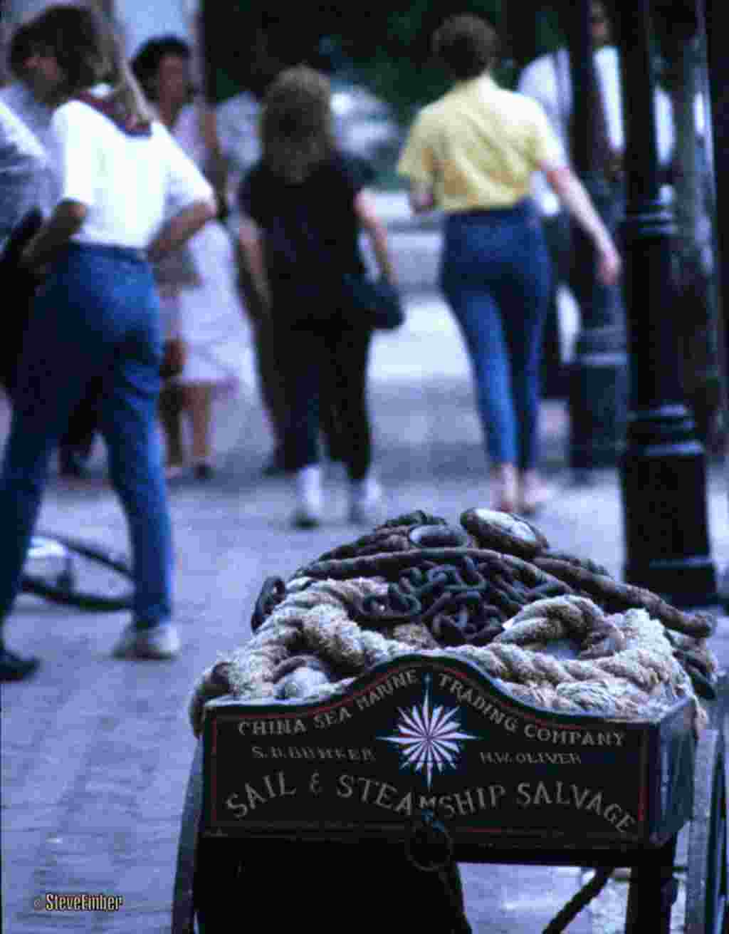 The maritime history of Baltimore is reflected in the offerings on the sidewalk cart of this establishment in bustling Fells Point.