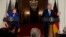 El presidente Donald Trump y la canciller alemana, Angela Merkel, participaron de una conferencia de prensa conjunta para hablar de los temas discutidos durante su reunión en la Casa Blanca el viernes.