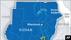 Map of Sudan and South Sudan