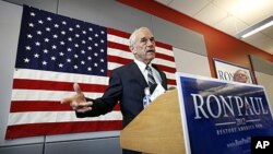 U.S. Representative Ron Paul speaks during a news conference at his newly opened Iowa campaign office in Ankeny, Iowa, May 10, 2011.