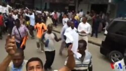 Protestation à Mombassa, au Kenya.