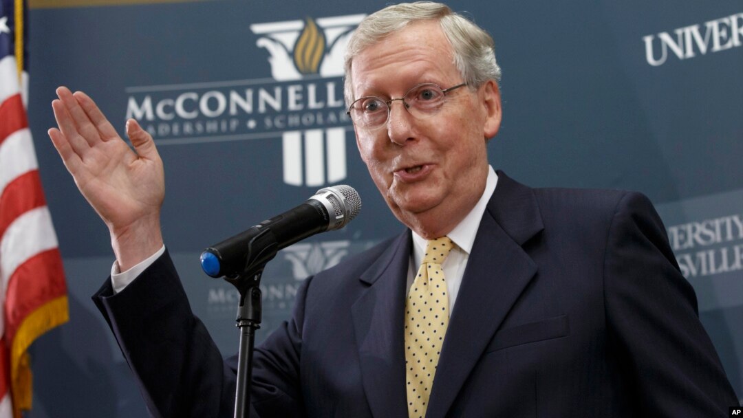 Senator Republik Mitch McConnell dipastikan memimpin mayoritas Senat AS yang kini dikuasai Partai Republik (5/11).