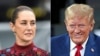 Kombinasi foto yang menunjukkan Presiden Meksiko Claudia Sheinbaum dan Presiden AS terpilih Donald Trump. (Foto: AFP/Rodrigo Oropeza dan Jeff Kowalsky)