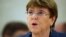 FILE - U.N. High Commissioner for Human Rights Michelle Bachelet attends a session of the Human Rights Council at the United Nations in Geneva, Switzerland, Feb. 27, 2020.