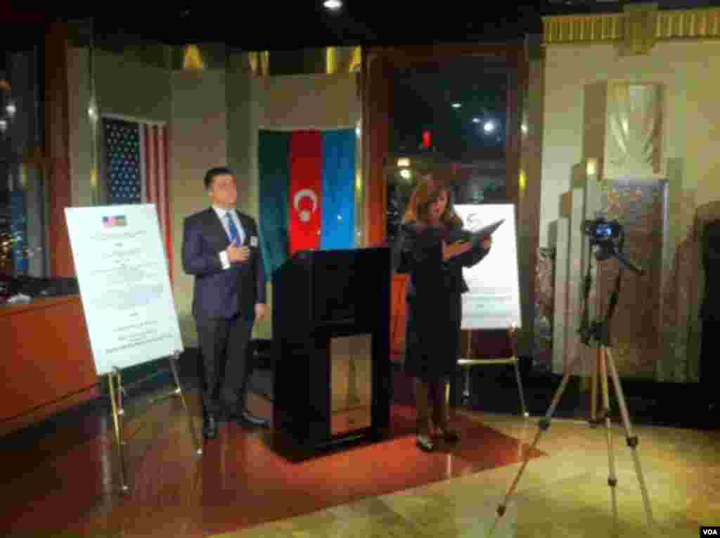 Azərbaycan Amerika Cəmiyyətinin 55 illik yubileyi və Azərbacyanın M&uuml;stəqilliyinin 21 illiyi m&uuml;nasibətilə qəbul