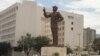 A estátua de Samora Machel, pai de Samito, na Praça da Independência em Maputo. Moçambique. 