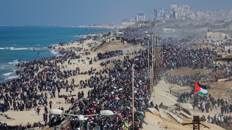 Une marée humaine en route vers le nord de Gaza