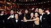 Bong Joon Ho and the cast of "Parasite" pose at the 92nd Academy Awards in Hollywood, Los Angeles, California, Feb. 9, 2020. 
