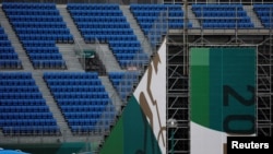 Spectator seats are seen in Ariake Urban Sports Park, a venue for the Tokyo 2020 Olympic Games, in Tokyo, Japan, July 9, 2021.