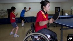 지난 8월 평양의 대동강장애자문화센터에서 훈련 중인 선수들. (자료 사진)