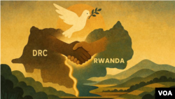 刚果民主共和国与卢旺达达成《和平协议》示意图。