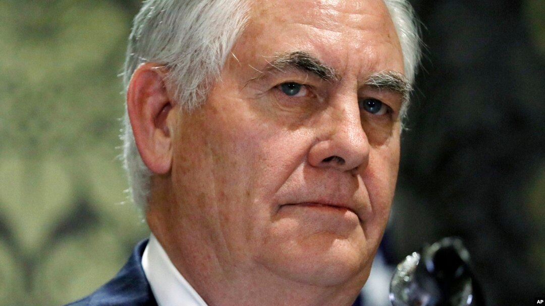 U.S. Secretary of State Rex Tillerson listens to a question during a news conference in Nairobi, Kenya, March 9, 2018.