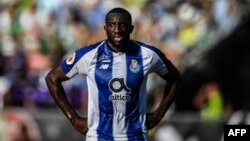 L'attaquant malien de Porto, Moussa Marega, lors du dernier match de football entre le Sporting CP et le FC Porto, dans la banlieue de Lisbonne, le 25 mai 2019.