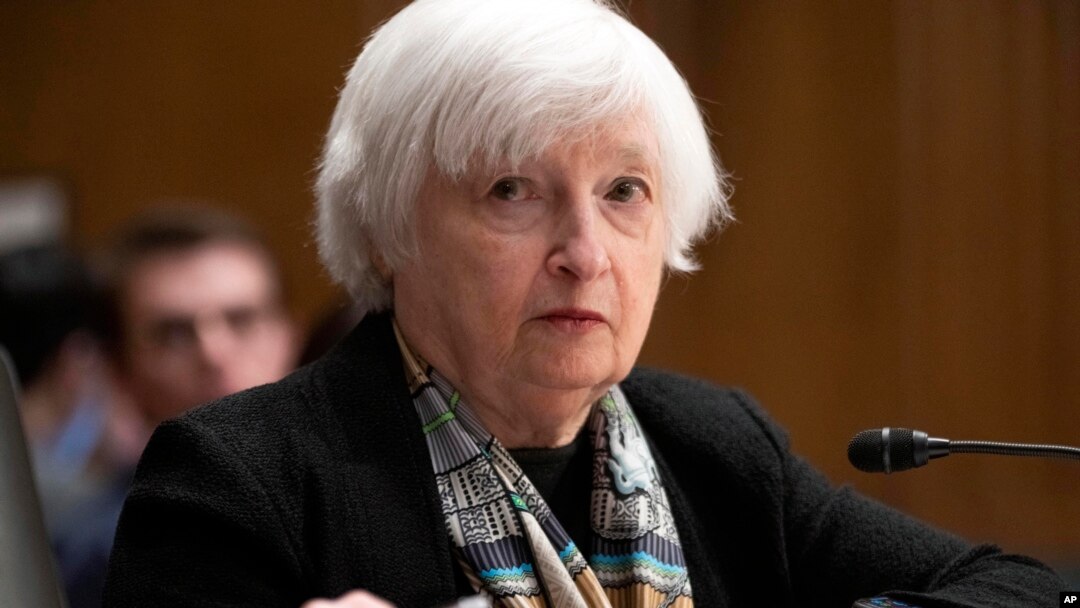 Menteri Keuangan Janet Yellen bersaksi di depan Komite Keuangan Senat tentang permintaan anggaran yang diusulkan Presiden Joe Biden untuk tahun fiskal 2024, Kamis, 16 Maret 2023. (Foto: AP)