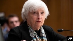 FILE - Treasury Secretary Janet Yellen testifies before the Senate Finance Committee, March 16, 2023, on Capitol Hill in Washington. 