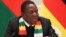 FILE: Zimbabwe's President Emmerson Mnangagwa speaks during a meeting with Belarus' President Alexander Lukashenko in Minsk, Belarus, Jan. 17, 2019. 