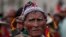 A Quechua indigenous supporter of Bolivian President Evo Morales attends a march in defense of his apparent reelection in La Paz, Bolivia, Nov. 5, 2019.