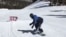 Snowboarder Brolin Mawejje trains in Utah in this undated image taken from a video on his Instagram account.