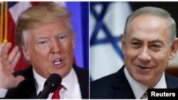 Sabon Shugaban Amurka Donald Trump da Firayim Ministan Israila Benjamin Netanyahu